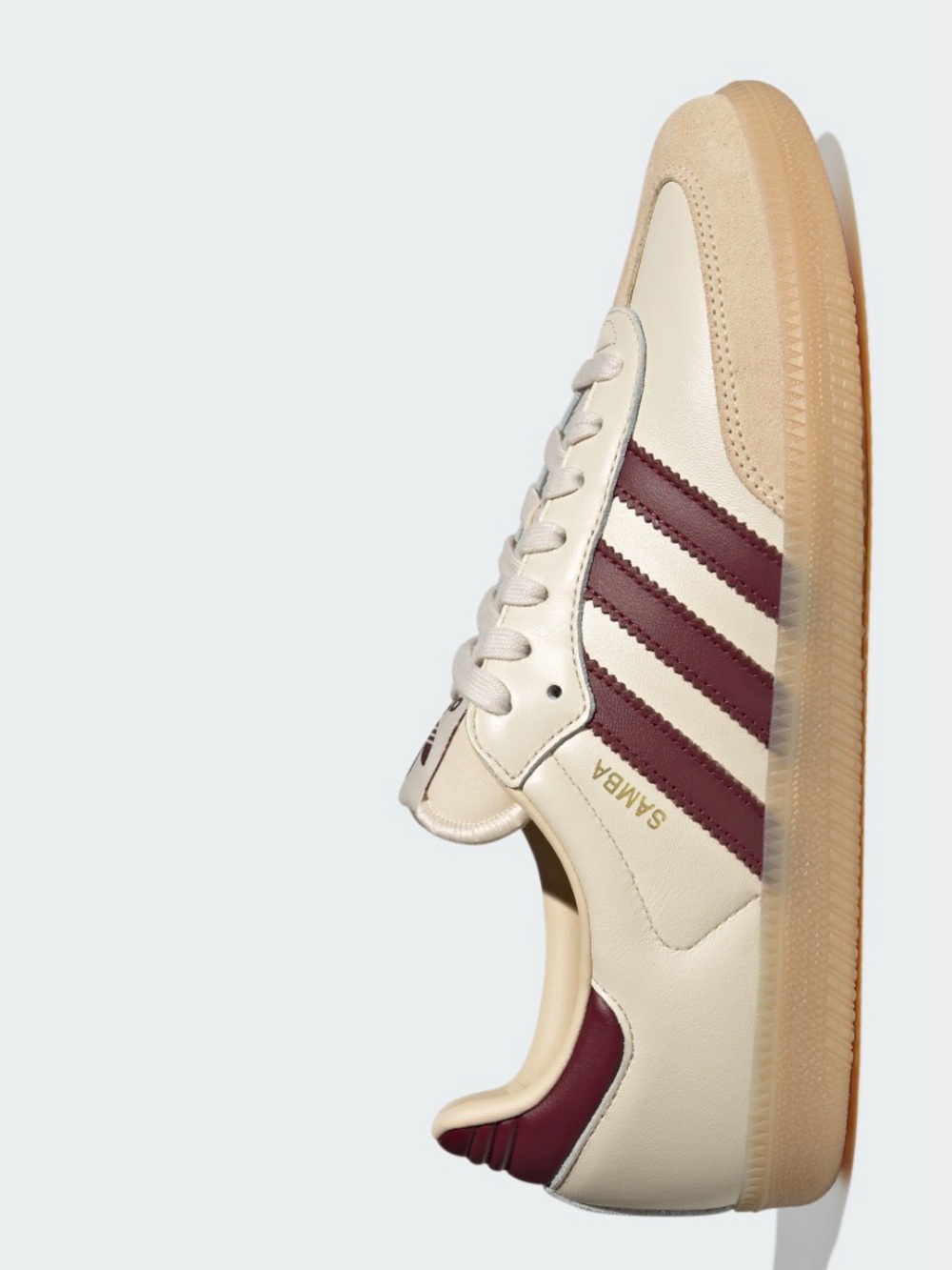 adidas Samba OG Sneakers in Cream and Burgundy